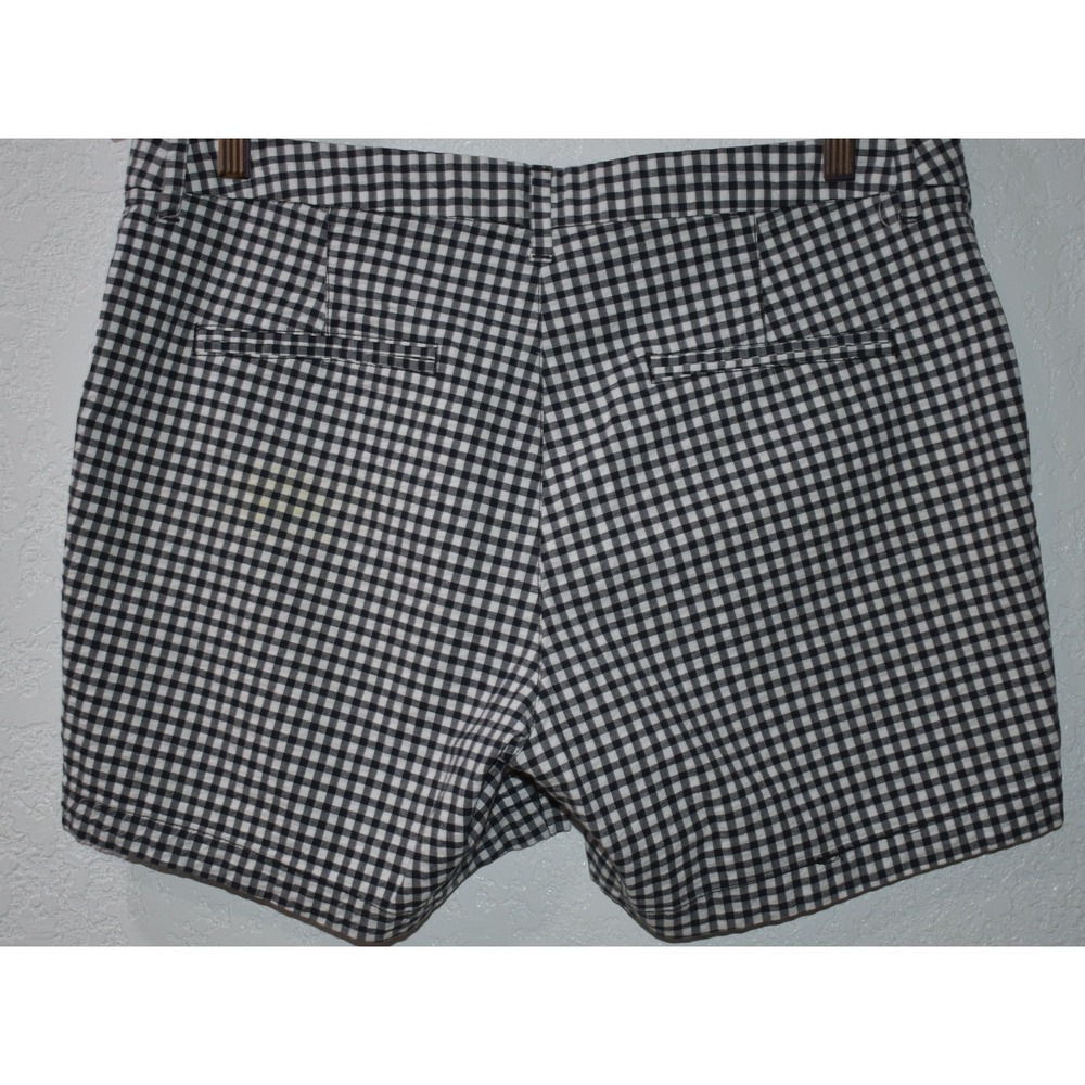 Old Navy Everyday Short Womens 12 Black White Gingham Check Mid Rise Stretch - Picture 7 of 16